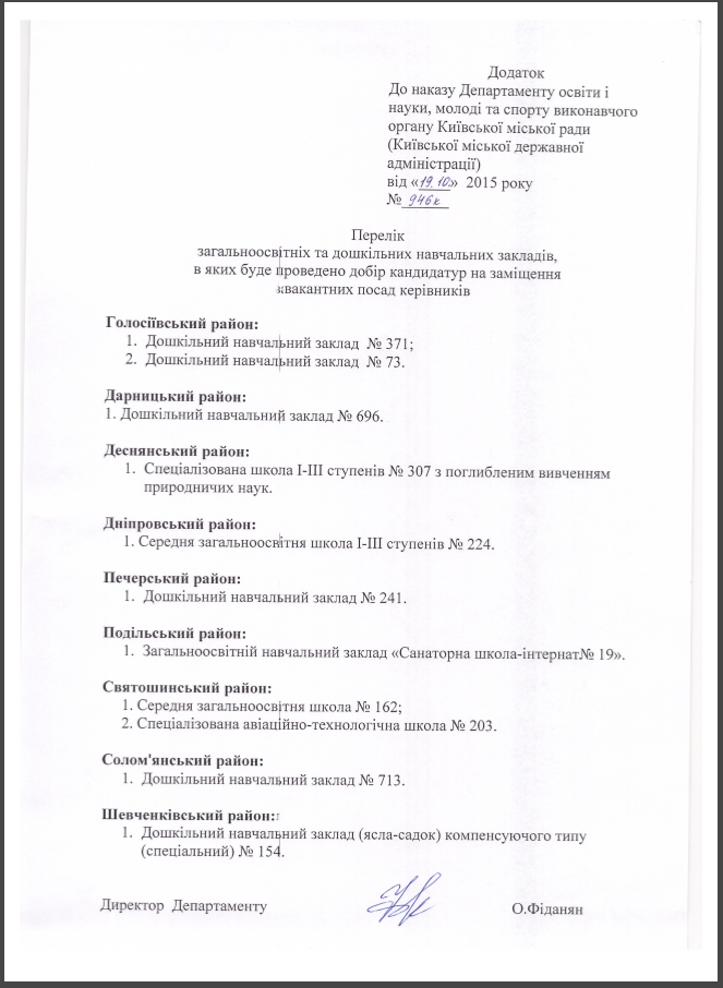 В нескольких киевских школах и детсадах появится новое руководство