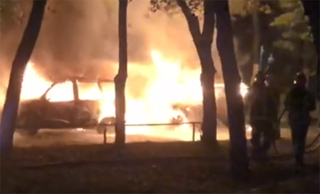 В Киеве прогремели мощные взрывы. Взорвались автомобили